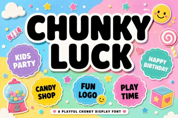 Chunky Luck: Your Go-To Retro Font for Bold Branding