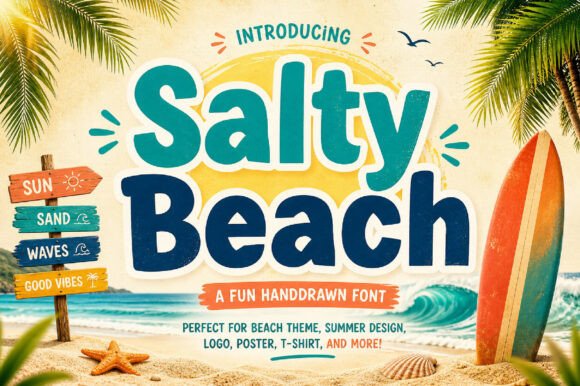 Dive Into Salty Beach: A Display Font That Captures Summer
