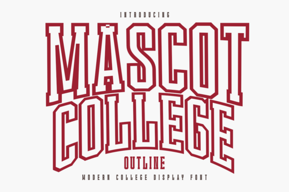 Mascot College Outline: A Varsity Font for Modern Brands
