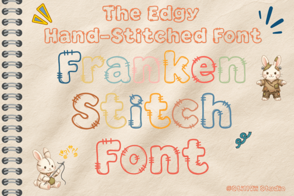Meet FrankenStitch: A Premium Hand-Drawn Faux Stitch Font
