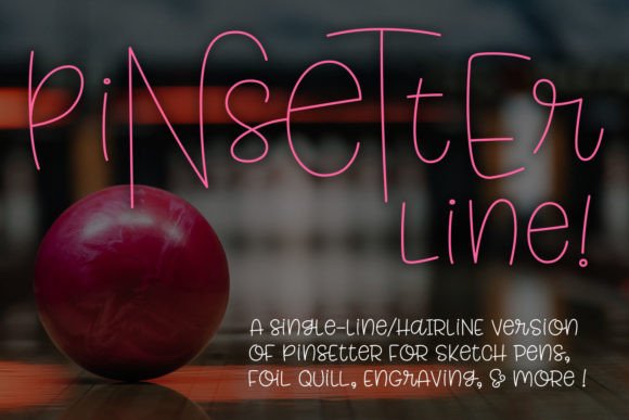 Pinsetter Line: A Modern Single-Line Typeface for Crafters and Designers