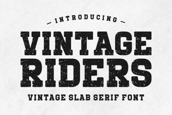 Vintage Riders: The Slab Serif Built for Bold Statements